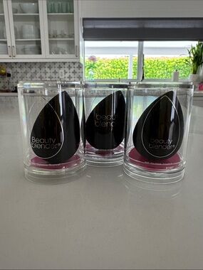 NEW Original Beautyblender Black Makeup Sponges - Set of 3